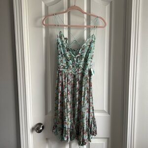 NWT Free People Blue Floral Adella Slip Dress